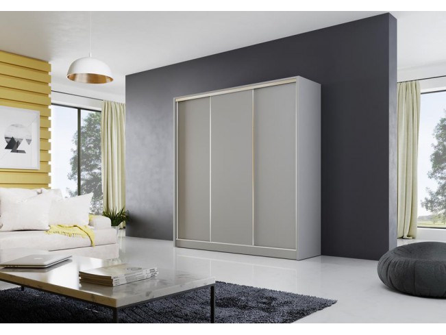 Szafa przesuwna Meblo szary mat 200 cm