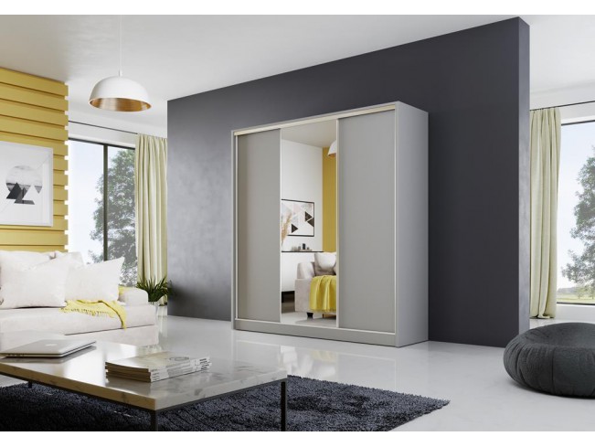 Szafa przesuwna Meblo 1 szary mat 200 cm