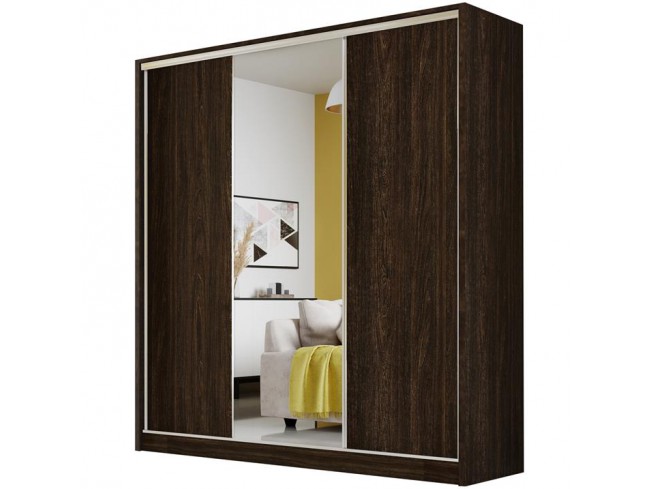 Szafa przesuwna Meblo 1 wenge 200 cm - widok ogólny