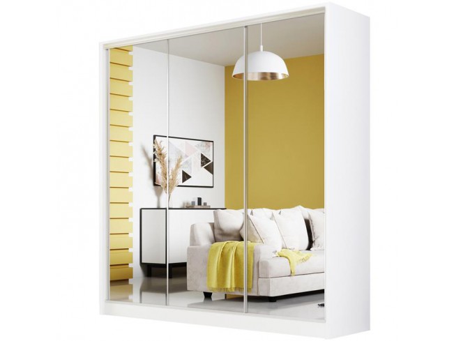 Szafa Meblo 2 biały mat 200 cm - widok ogólny