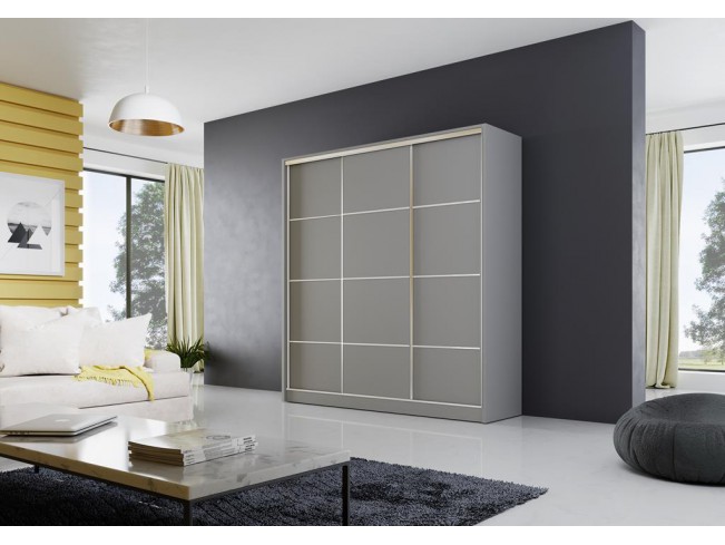 Szafa przesuwna Meblo 3 szary mat 200 cm