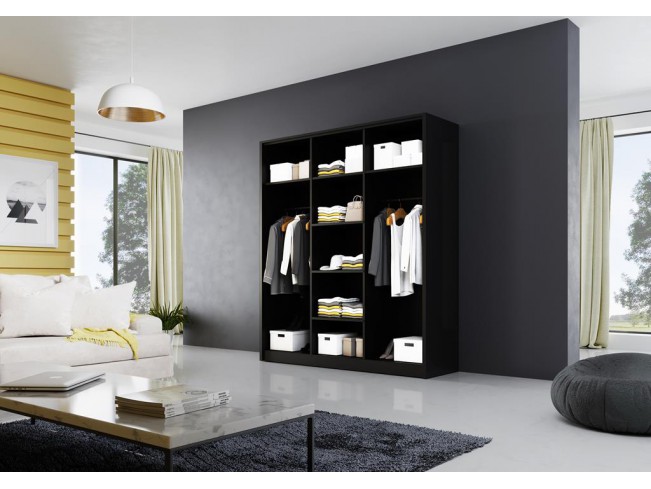 Szafa przesuwna Meblo czarny mat 180 cm