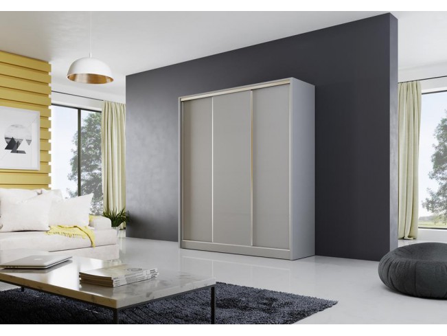 Szafa przesuwna Meblo szary mat 180 cm