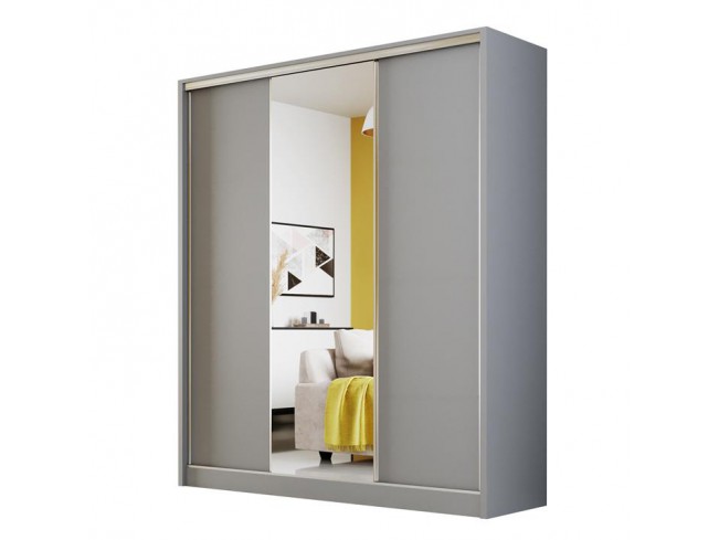 Szafa Meblo 1 180 szary mat - widok z przodu