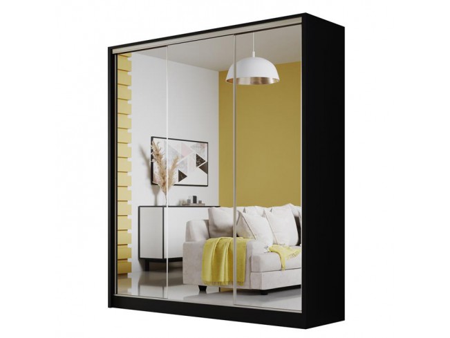 Szafa Meblo 2 180 czarny mat - widok z przodu