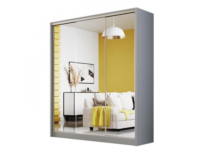 Szafa Meblo 2 180 szary mat - widok z przodu