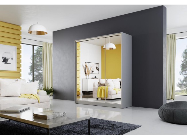 Szafa przesuwna Meblo 2 szary mat 180 cm