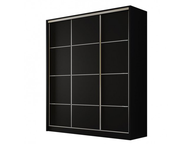 Szafa Meblo 3 180 czarny mat - widok z przodu