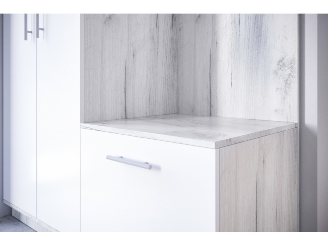 Szafa garderoba Milo 1 biały/mat 150 cm