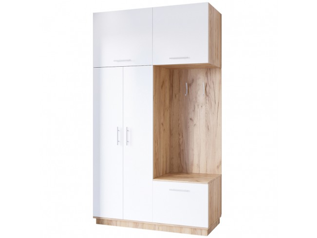 Szafa garderoba Milo 1 złoty mat 150 cm - widok ogólny