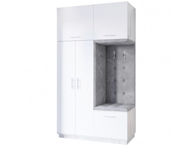 Szafa Milo 3 biały mat 150 cm - widok z przodu