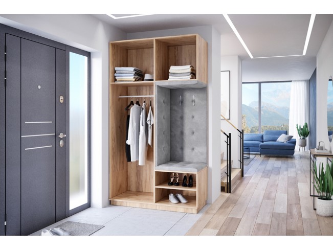 Szafa garderoba Milo 3 złoty/mat 150 cm