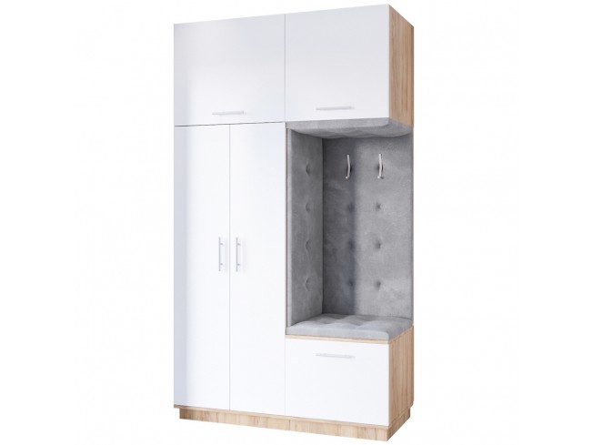 Szafa garderoba Milo 3 złoty mat 150 cm - widok z przodu