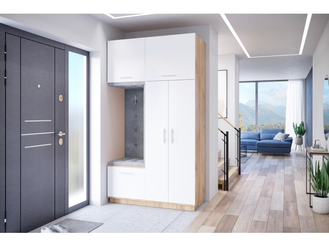 Szafa garderoba Milo 3 złoty/mat 150 cm