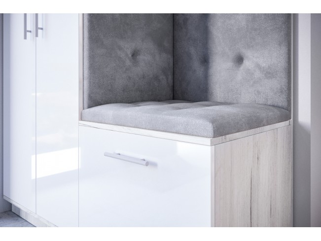 Szafa garderoba Milo 3 biały/połysk 150 cm