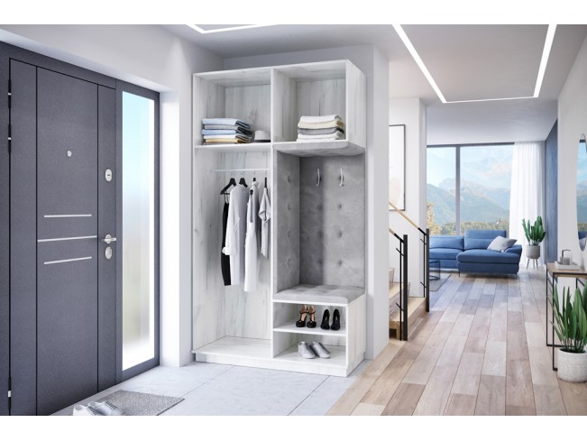 Szafa garderoba Milo 3 biały/połysk 150 cm