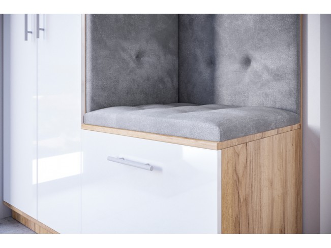 Szafa garderoba Milo 3 złoty/połysk 150 cm