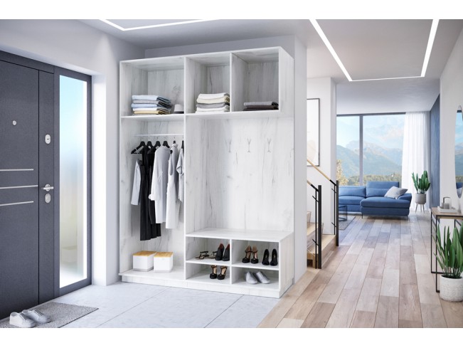 Szafa garderoba Milo 1 biały/mat 180 cm