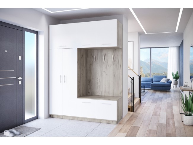 Szafa garderoba Milo 1 szary/mat 180