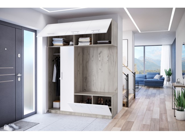 Szafa garderoba Milo 1 szary/mat 180