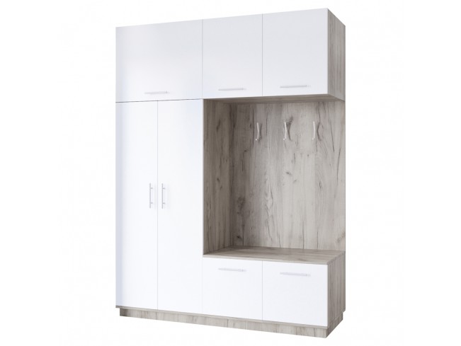 Szafa garderoba Milo 1 szary mat 180 cm - widok ogólny