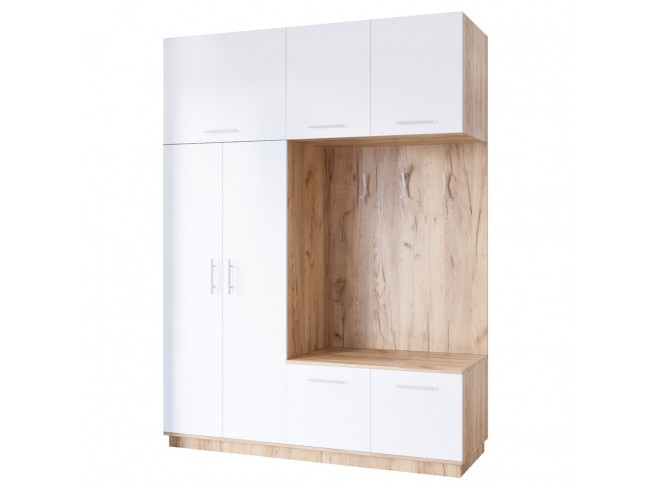 Szafa garderoba Milo 1 złoty mat 180 cm - widok ogólny