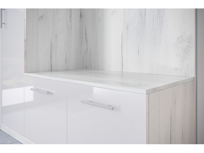 Szafa garderoba Milo 1 biały/połysk 180 cm