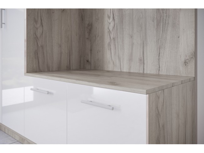 Szafa garderoba Milo 1 szary/połysk 180 cm