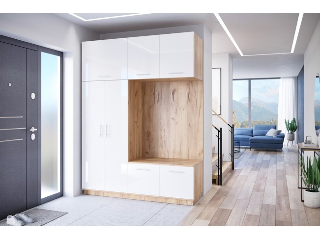 Szafa garderoba Milo 1 złoty/połysk 180 cm