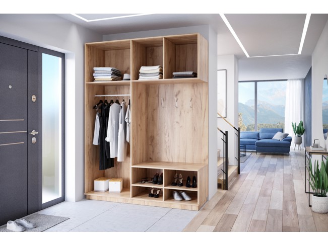 Szafa garderoba Milo 1 złoty/połysk 180 cm