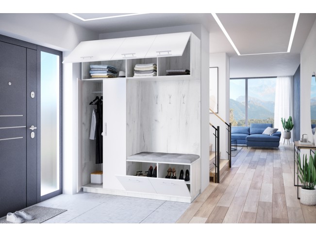 Szafa garderoba Milo 2 biały/mat 180 cm