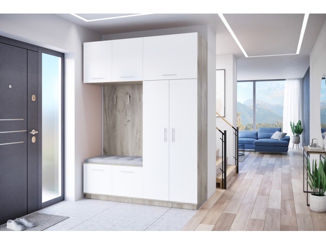 Szafa garderoba Milo 2 szary/mat 180 cm