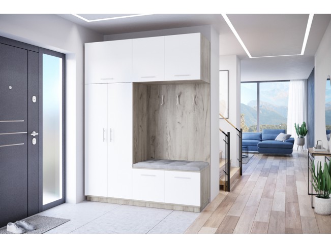 Szafa garderoba Milo 2 szary/mat 180 cm