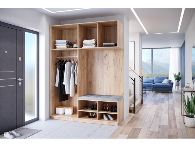 Szafa garderoba Milo 2 złoty/mat 180