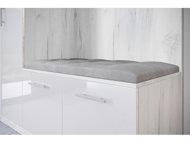 Szafa garderoba Milo 2 biały/połysk 180 cm