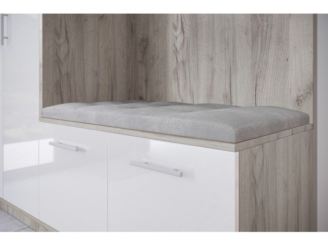 Szafa garderoba Milo 2 szary/połysk 180 cm