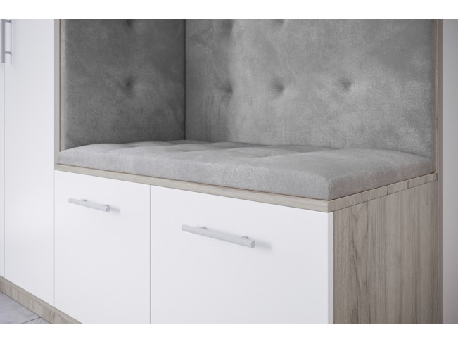 Szafa garderoba Milo 3 szary/mat 180 cm