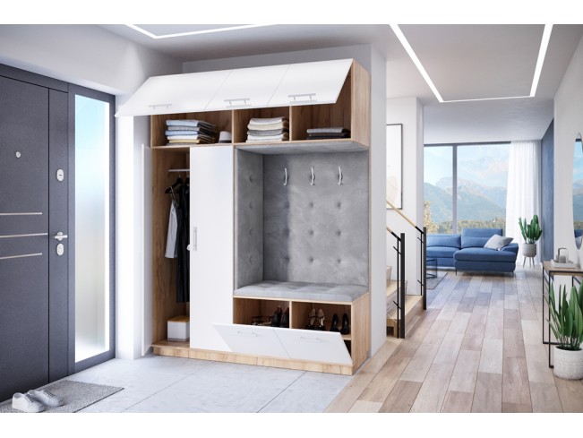 Szafa garderoba Milo 3 złoty/mat 180 cm