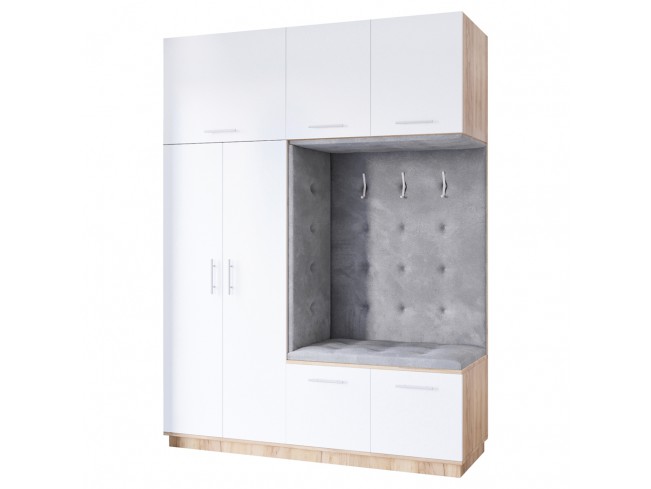 Szafa garderoba Milo 3 złoty mat 180 cm - widok z przodu