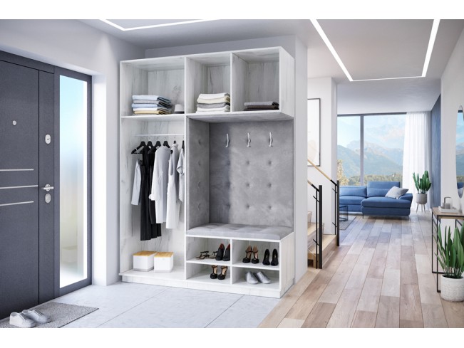 Szafa garderoba Milo 3 biały/połysk 180  cm