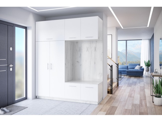 Szafa garderoba Milo 1 biały/mat 200 cm