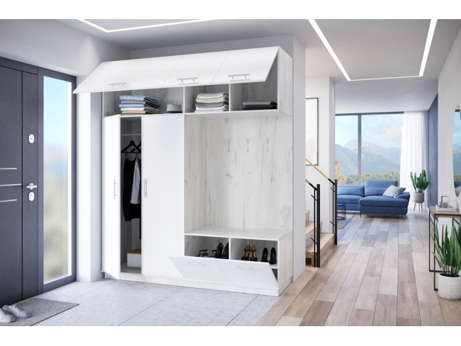 Szafa garderoba Milo 1 biały/mat 200 cm