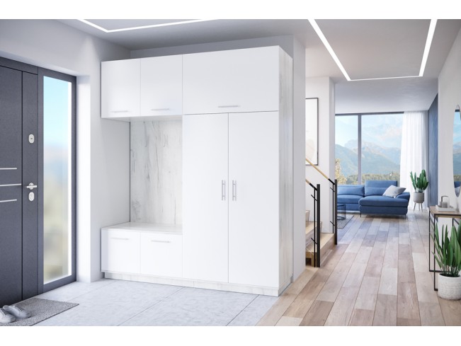 Szafa garderoba Milo 1 biały/mat 200 cm