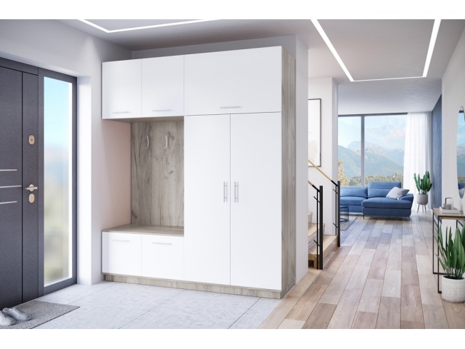 Szafa garderoba Milo 1 szary/mat 200 cm