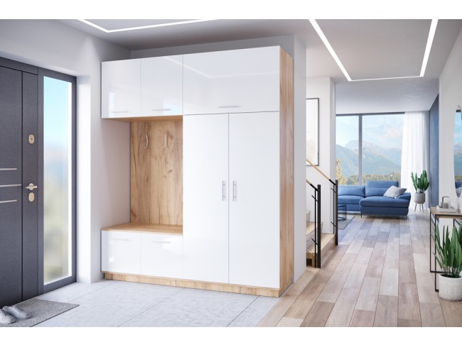 Szafa garderoba Milo 1 złoty/połysk 200 cm