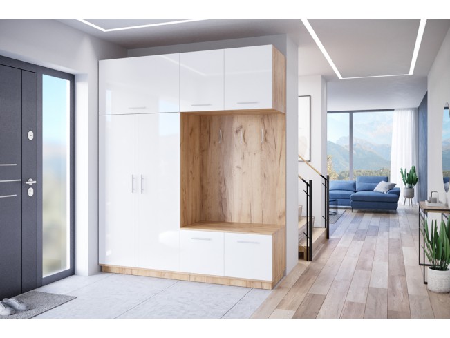 Szafa garderoba Milo 1 złoty/połysk 200 cm