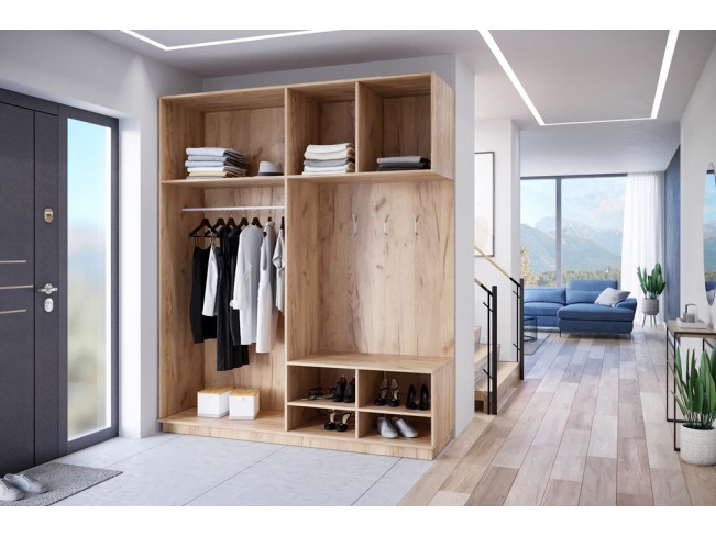 Szafa garderoba Milo 1 złoty/połysk 200 cm