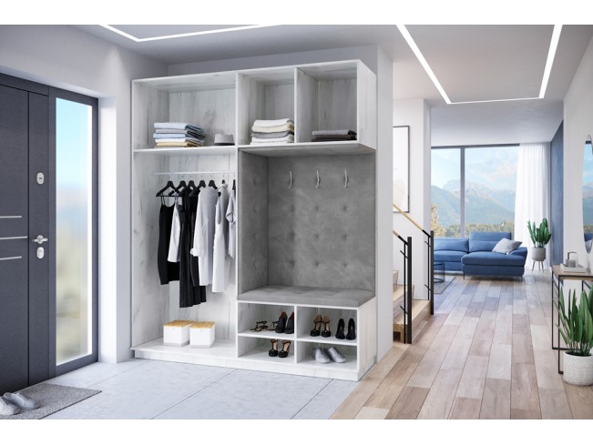 Szafa garderoba MILO 3 biały/mat 200 cm