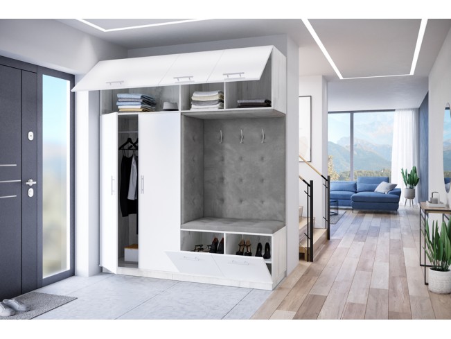 Szafa garderoba MILO 3 biały/mat 200 cm