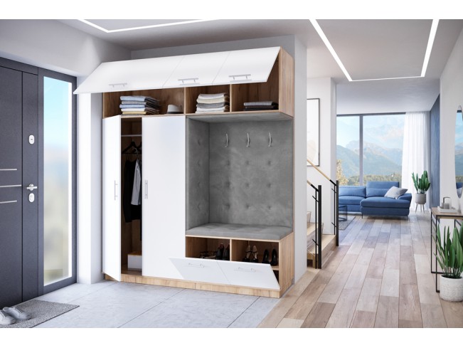 Szafa garderoba Milo 3 złoty/mat 200 cm